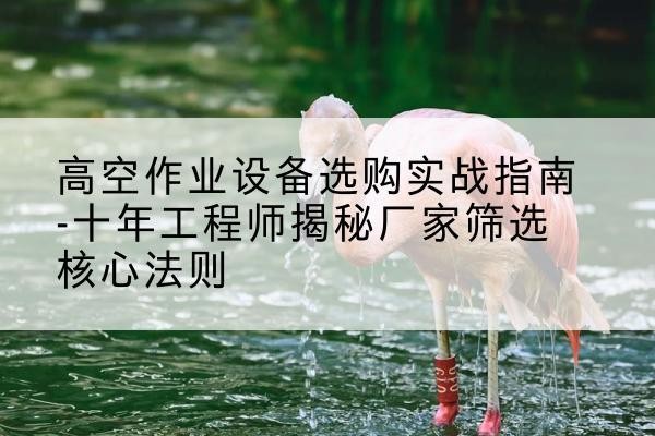 如皋剪叉式升降机厂家-高空作业设备选购实战指南-十年工程师揭秘厂家筛选核心法则